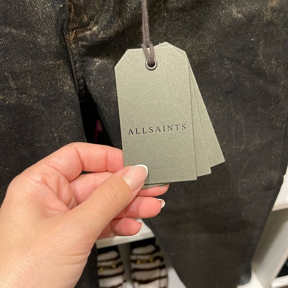 Allsaints Miller size 26 gold black snake jeans - Picture 2 of 7